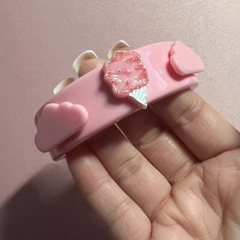 Pink Ice Cream Hair Clip